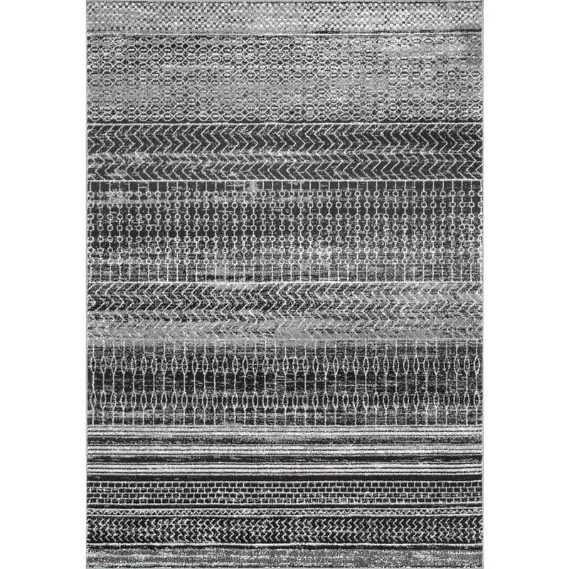Home Decorators Collection Nova Stripes Dark Gray 10 ft. x 14 ft. Area Rug RZBD65A-10014