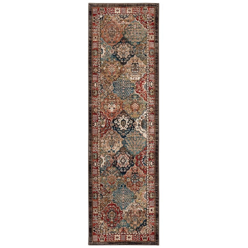 Home Decorators Collection Patchwork Medallion Multi 2 ft. x 10 ft. Runner Rug 709297