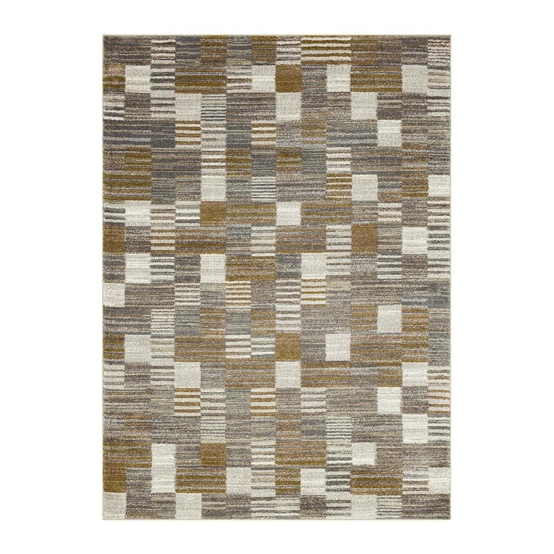 Home Decorators Collection Pernette Gray/Beige 5 ft. 3 in. x 7 ft. Geometric Area Rug 917807