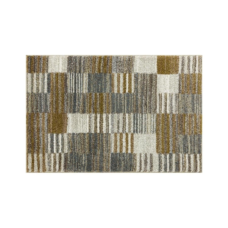 Home Decorators Collection Pernette Gray/Beige Doormat 3 ft. x 4 ft. Geometric Area Rug 917777