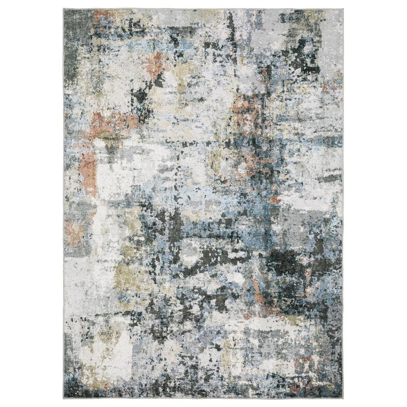 Home Decorators Collection Harmony Multi 2 ft. x 8 ft. Abstract Indoor Machine Washable Runner Rug 592913