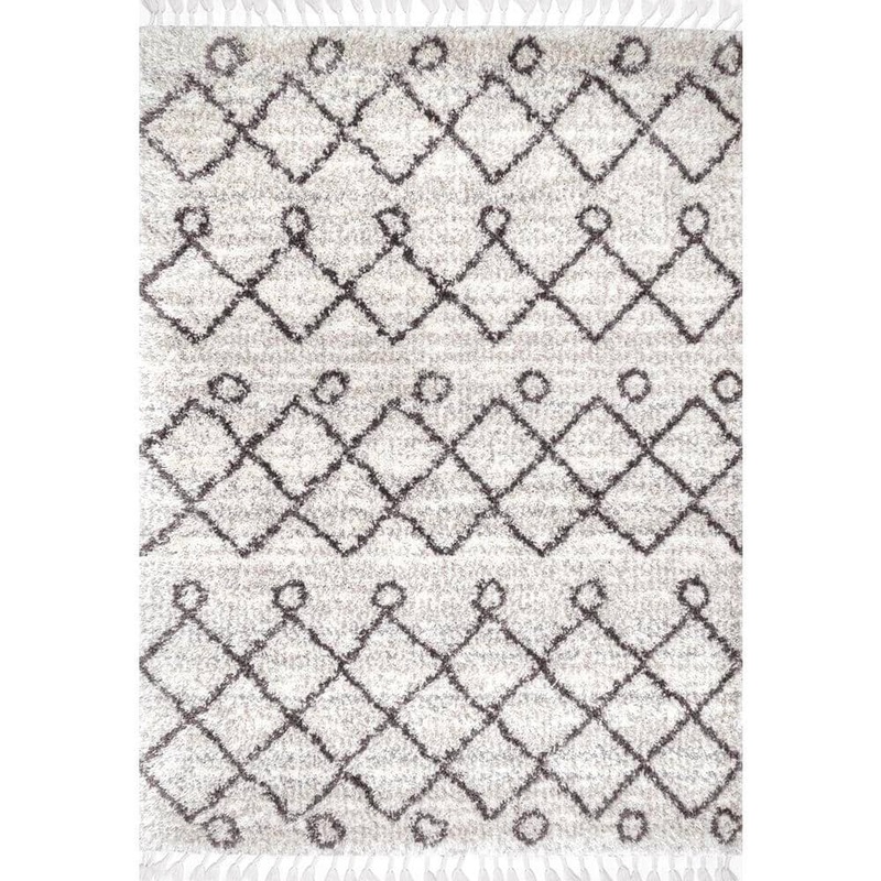 Home Decorators Collection Kristi Moroccan Transitional Shag Ivory 5 ft. x 8 ft. Area Rug KKEL02A-508