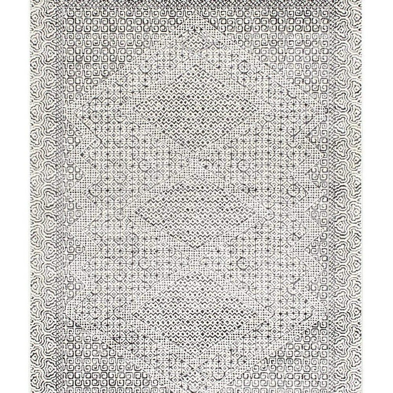 Home Decorators Collection Mozaik Tribal Light Gray 8 ft. x 8 ft. Square Rug RZSP01A-S808