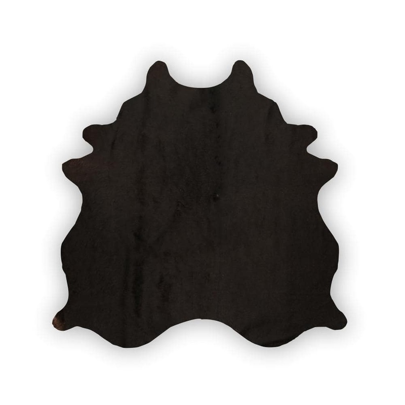 Home Decorators Collection Natural Cowhide Black 5 ft. x 7 ft. Animal Shape Area Rug V301000000001BL