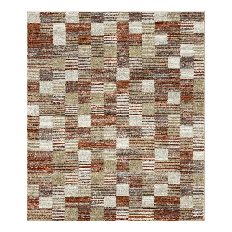 Home Decorators Collection Pernette Red/Beige 7 ft. 10 in. Square Geometric Area Rug 917746