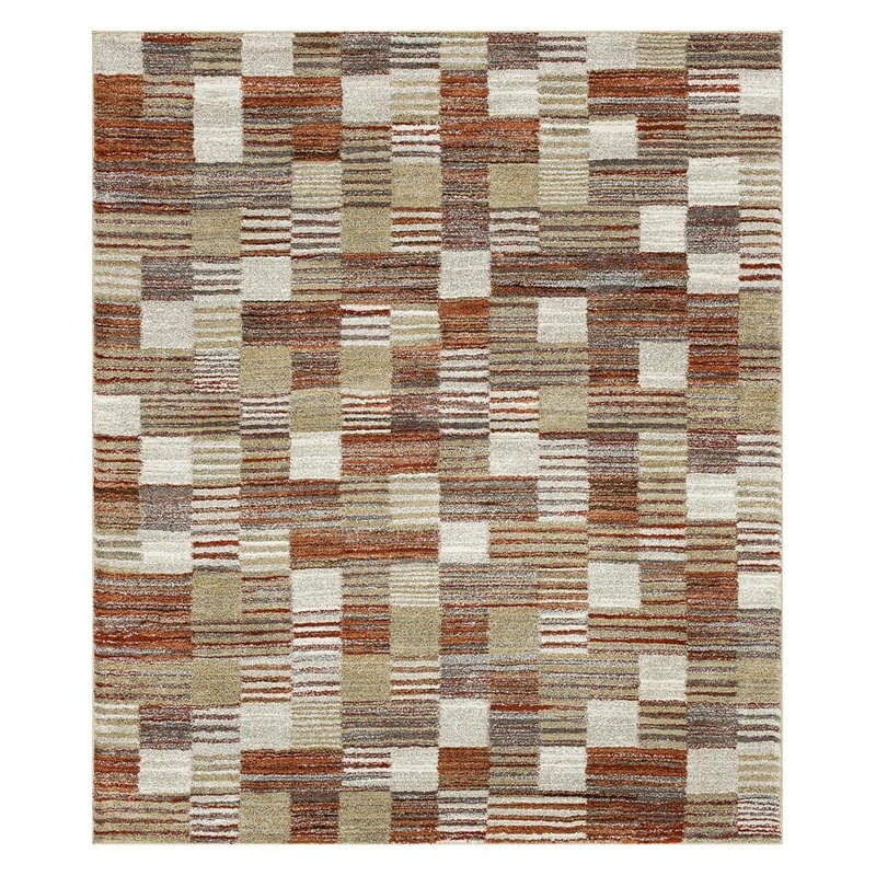 Home Decorators Collection Pernette Red/Beige 7 ft. 10 in. x 10 ft. Geometric Area Rug 917753