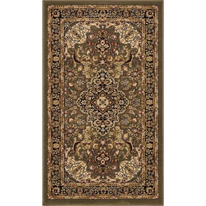Home Decorators Collection Silk Road Green 2 ft. x 3 ft. Medallion Scatter Area Rug 30951