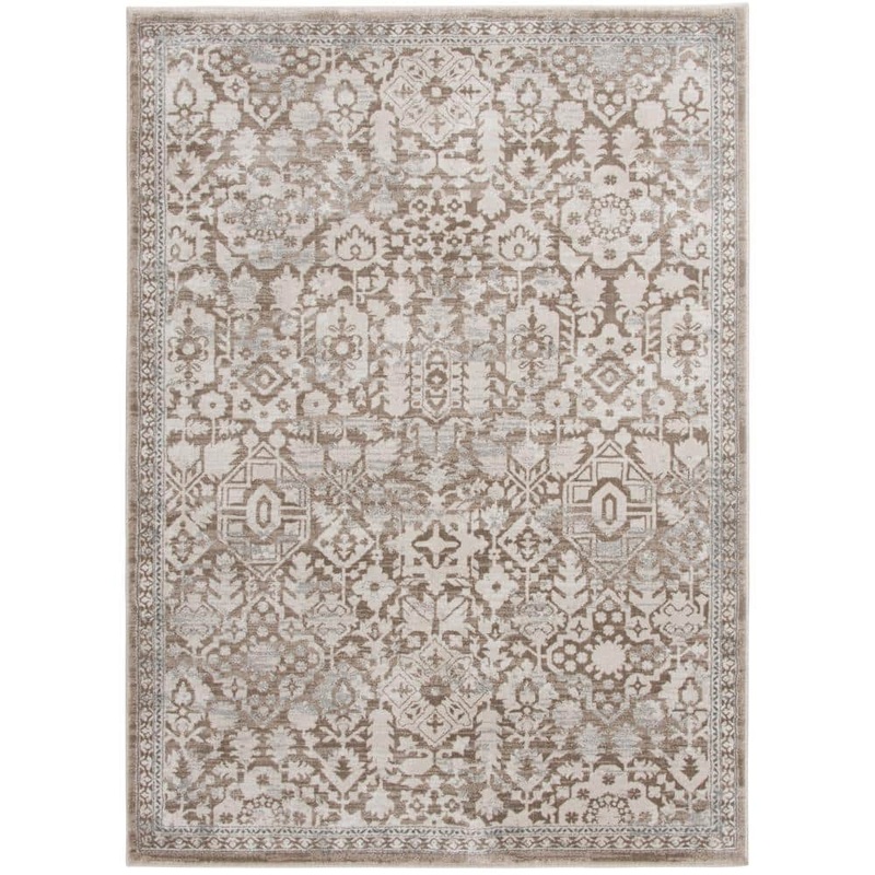 Home Decorators Collection Skyline Light Brown/Beige 5 ft. x 7 ft. Floral Area Rug 2838MUB57HCM200