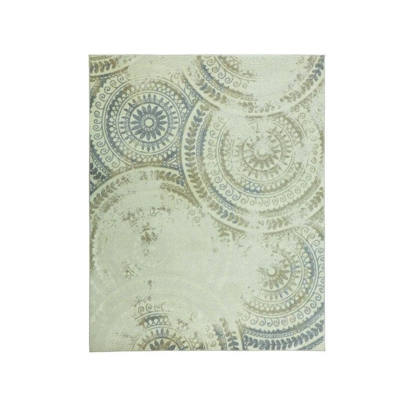 Home Decorators Collection Spiral Medallion Ivory 8 ft. x 10 ft. Area Rug 25327