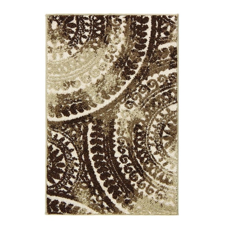 Home Decorators Collection Spiral Medallion Ivory Doormat 3 ft. x 5 ft. Rectangle Moroccan Area Rug 25313