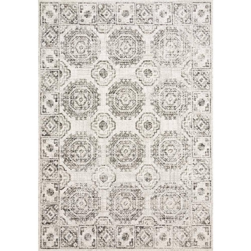 Home Decorators Collection Vivian Ivory Charcoal 5 ft. x 8 ft. Global Polypropylene Area Rug JOA-03IVCC5378