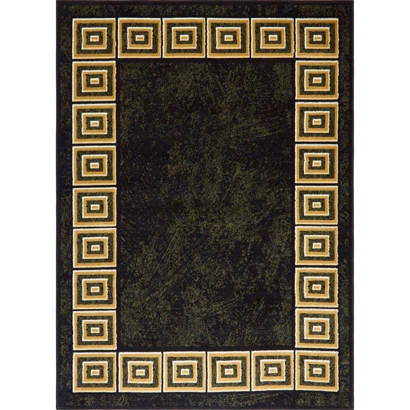 Home Dynamix Optimum Eros Black/Beige 4 ft. x 5 ft. Geometric Area Rug 3-11021-450
