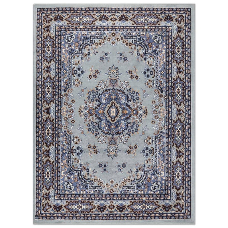 Home Dynamix Premium Sakarya Grey/Blue 5 ft. x 7 ft. Medallion Area Rug 2-7069-453