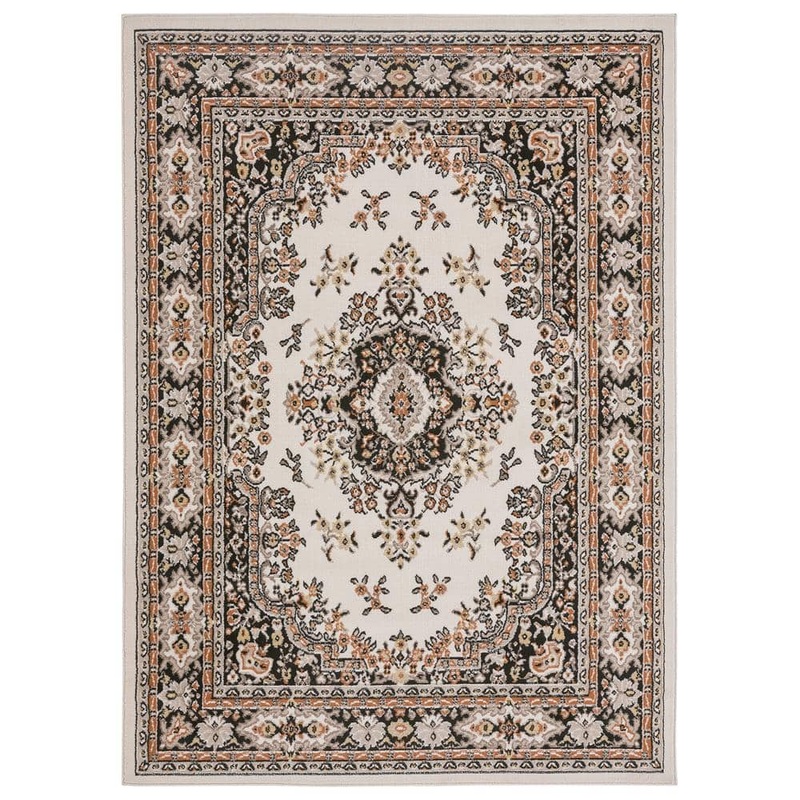 Home Dynamix Premium Sakarya Ivory/Brown 8 ft. x 10 ft. Medallion Area Rug 1-7069-122