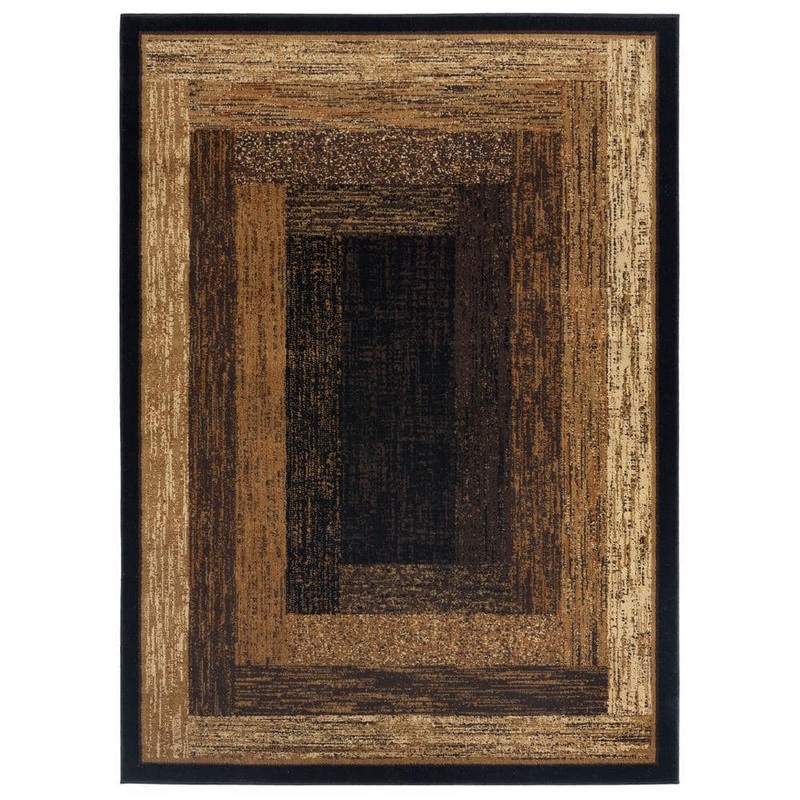 Home Dynamix Royalty Vega Black/Beige 6 ft. x 9 ft. Geometric Area Rug 10A-41019-458