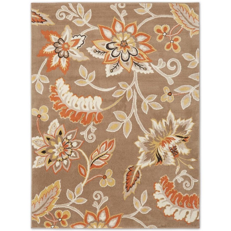 Home Dynamix Tremont Teaneck Taupe/Pink 3 ft. x 5 ft. Floral Area Rug 3N-HD5019-26