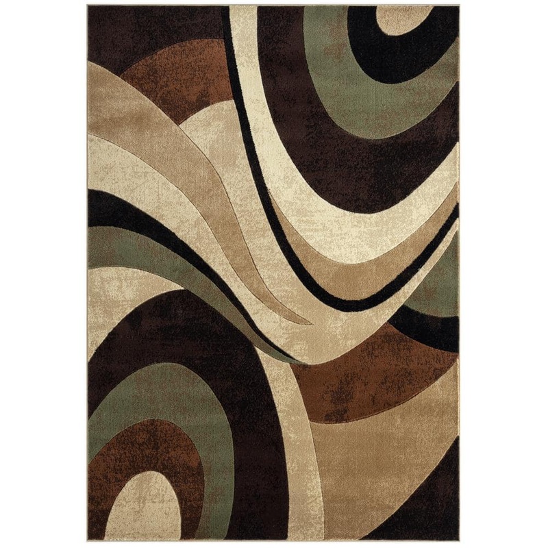 Home Dynamix Tribeca Slade Brown/Green 9 ft. x 12 ft. Abstract Area Rug 10N-5382-548
