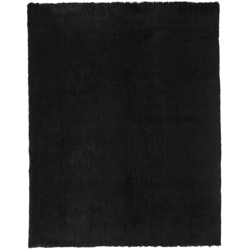 HomeRoots 4 x 6 Black Solid Color Area Rug 2000510948