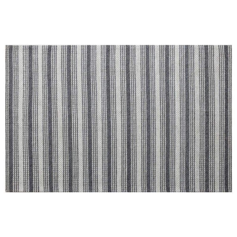 HomeRoots Gray 2 ft. x 3 ft. Striped Area Rug 2000550078