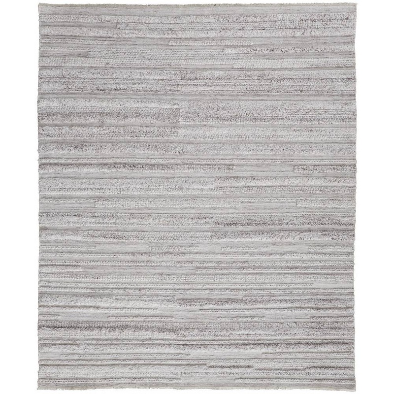 HomeRoots Ivory 10 ft. x 14 ft. Striped Area Rug 2000512698