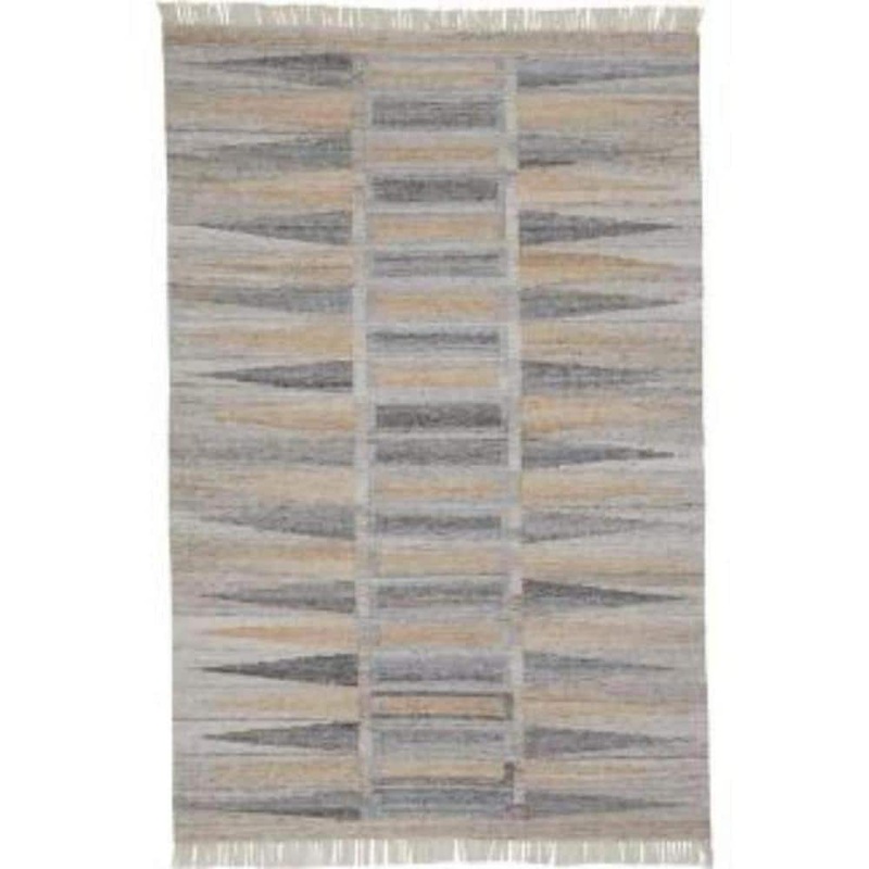 HomeRoots Tan and Gray Geometric 10 ft. x 13 ft. Area Rug 2000512468