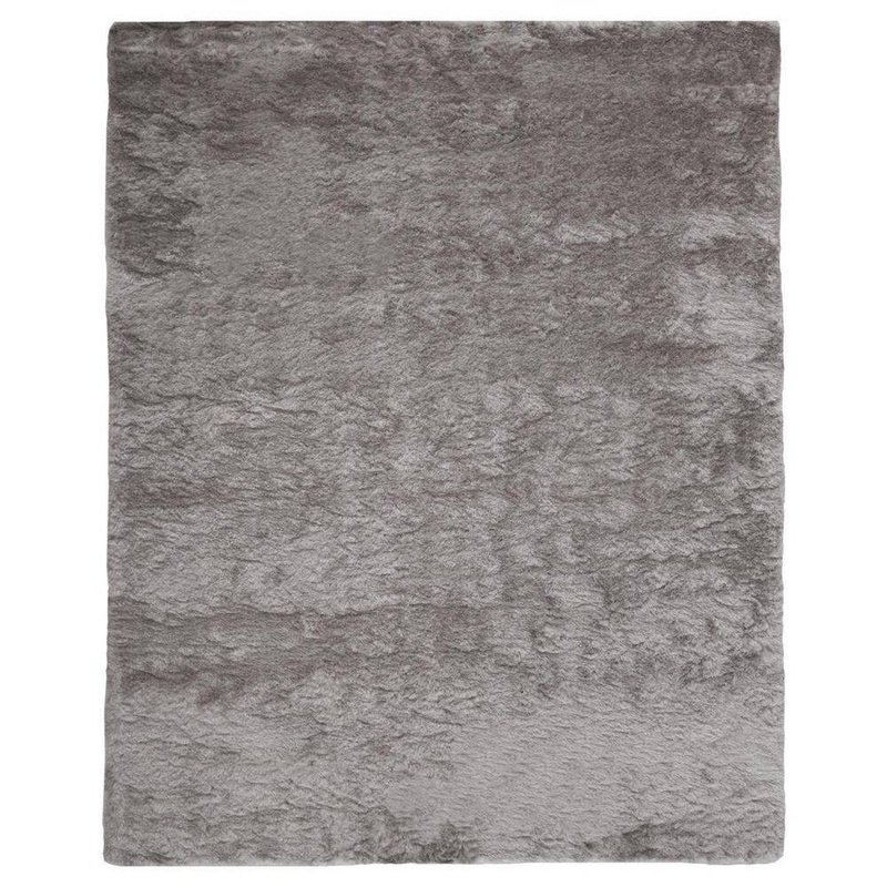 HomeRoots Gray 2 ft. x 3 ft.  Solid Color Area Runner 2000510989