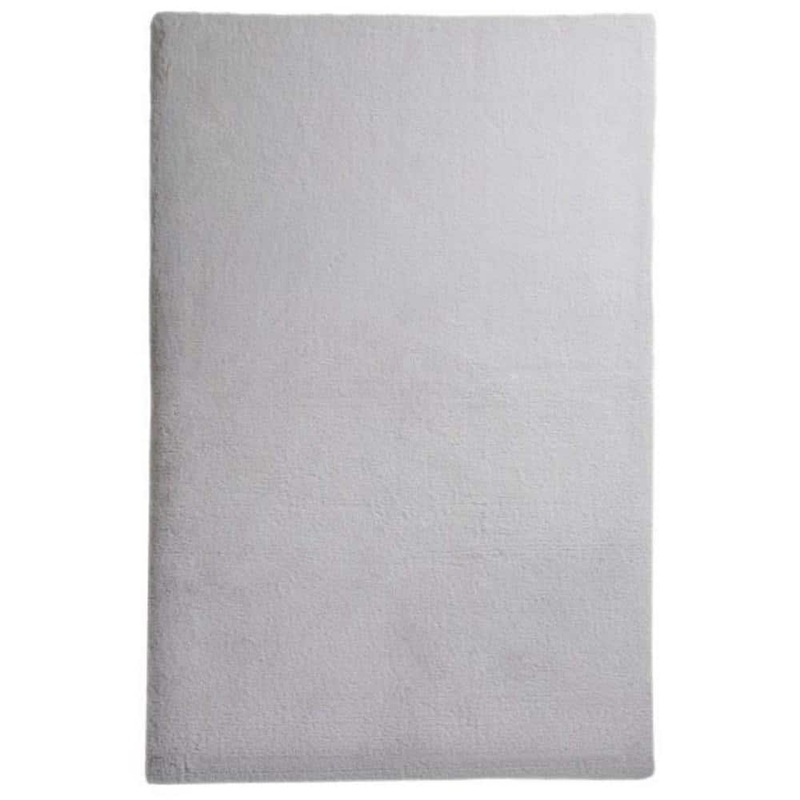 iliebe Mmlior Light Gray 6 ft. x 9 ft. Soft Faux Rabbit Fur Area Rug TMGRC69