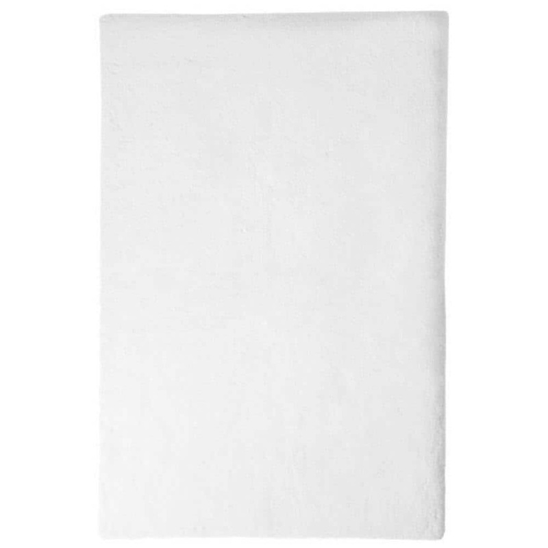 iliebe Mmlior White 5 ft. x 8 ft. Soft Faux Rabbit Fur Area Rug TMWRC58