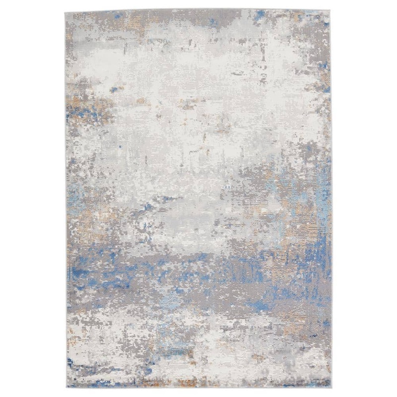 Jaipur Living Grotto Gray/Blue 9 ft.6 in. x 13 ft. Abstract Rectangle Area Rug RUG151152