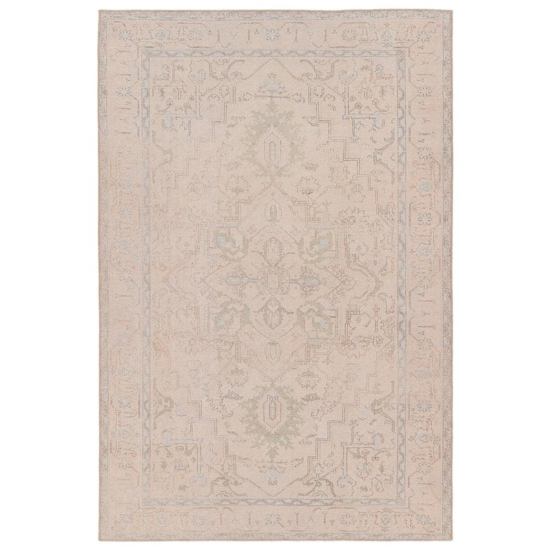 Jaipur Living Josephine 4 X 6 Medallion Beige/Light Blue Washable Area Rug RUG157889