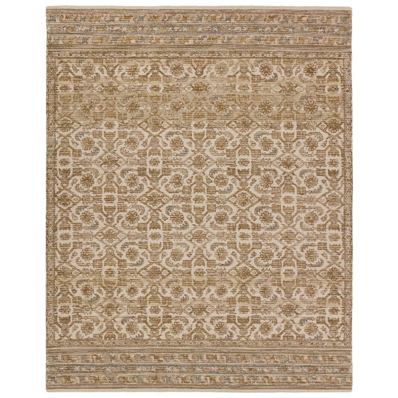 Jaipur Living Sarang Brown/Gold 5 ft. x 8 ft. Trellis Area Rug RUG156012