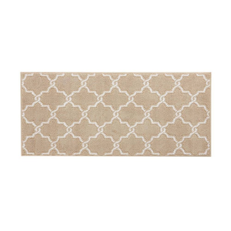 Jean Pierre NEW YORK Machine Washable Non-Skid Beige /White  2.2 ft. x 5 ft. All Loop Tufted Area Rug YMA016691