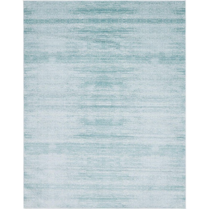 Jill Zarin Uptown Collection Madison Avenue Turquoise 8′ 0 x 10′ 0 Area Rug 3141084