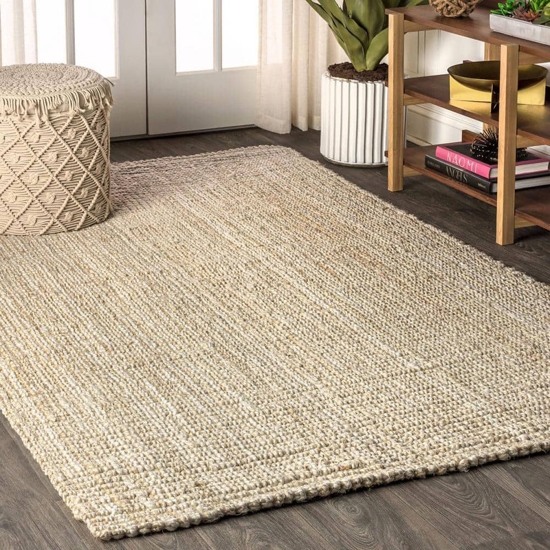 JONATHAN Y Hiro Hand Woven Chunky Jute Ivory 8 ft. x 10 ft. Area Rug NFR103A-8
