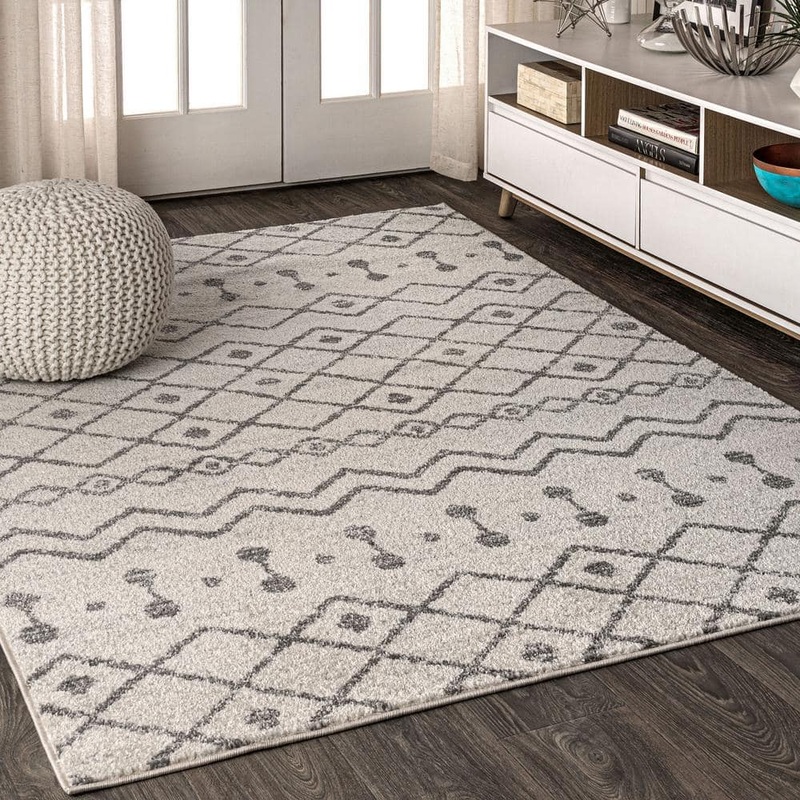 JONATHAN Y Aksil Moroccan Beni Souk Cream/Gray 3 ft. x 5 ft. Area Rug MOH208B-3
