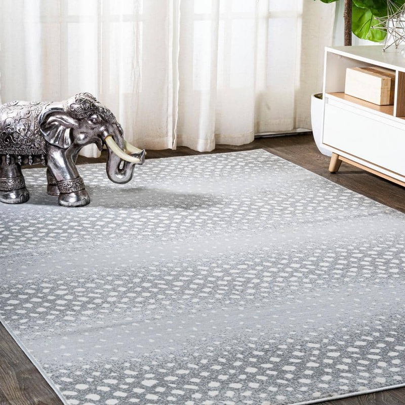JONATHAN Y Antelope Light Gray/Cream 4 ft. x 6 ft. Modern Animal Print Area Rug SAF100B-4