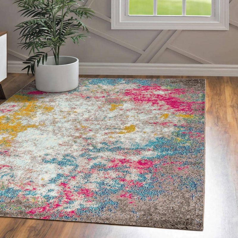 JONATHAN Y Contemporary Pop Modern Abstract Multi/Yellow 8 ft. x 10 ft. Area Rug CTP107B-8
