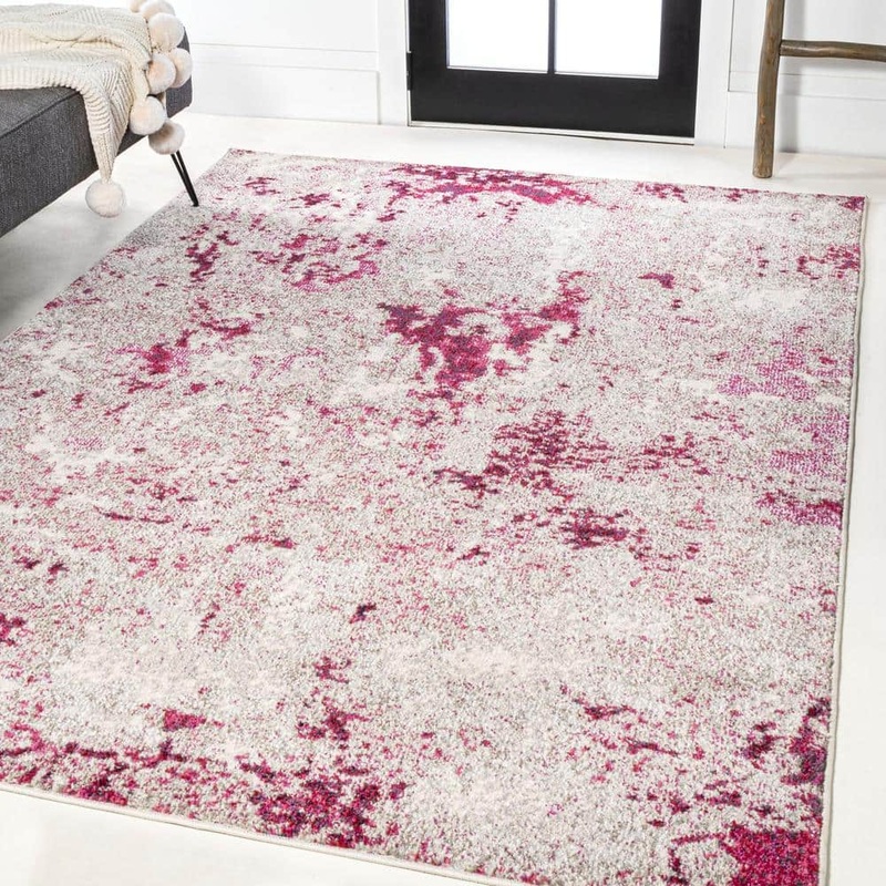 JONATHAN Y Contemporary Pop Modern Abstract Vintage Faded Maroon/Gray 3 ft. x 5 ft. Area Rug CTP103B-3