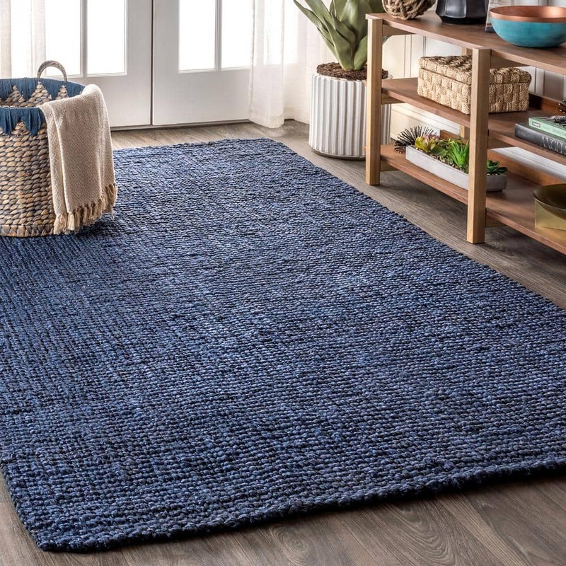 JONATHAN Y Pata Chunky Navy 2 ft. x 8 ft. Runner Rug NRF102D-2