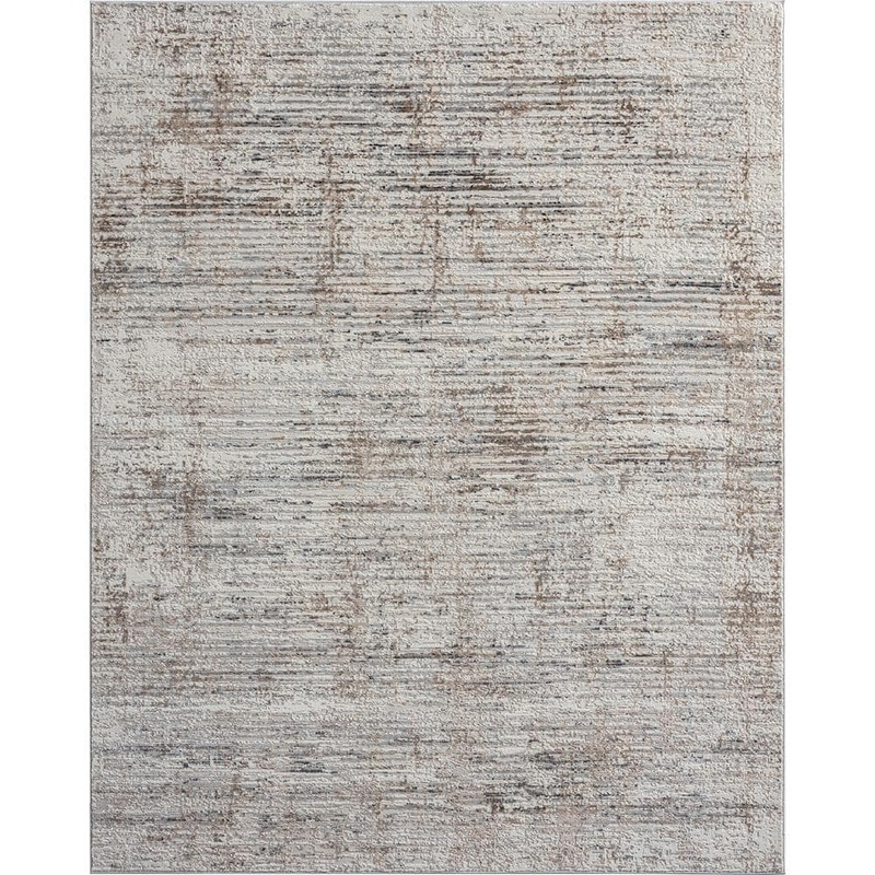 KALATY Beige Tones/Tan Stripe 7 ft. 6 in. x 9 ft. 6 in. Area Rug LM-034 810