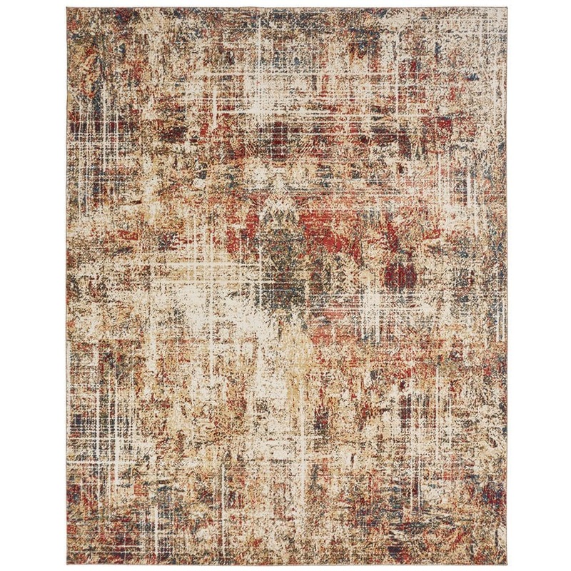 KALATY Ivory and Crimson 8 ft. 6 in. x 11 ft. 6 in. Area Rug TY-673 912