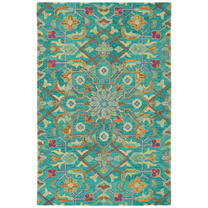 Kaleen Chancellor Teal 4 ft. x 6 ft. Rectangle Area Rug CHA11-91-46