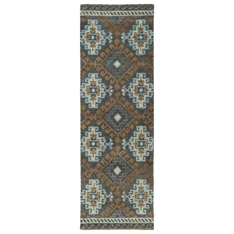 Kaleen Global Inspiration Grey 3 ft. x 8 ft. Runner Rug GLB07-75-268