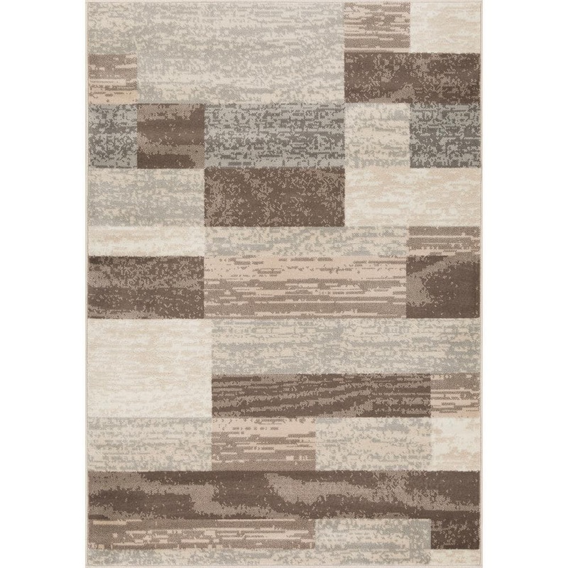 L’Baiet Serena Brown Striped 5 ft. x 7 ft. Area Rug MN306U57