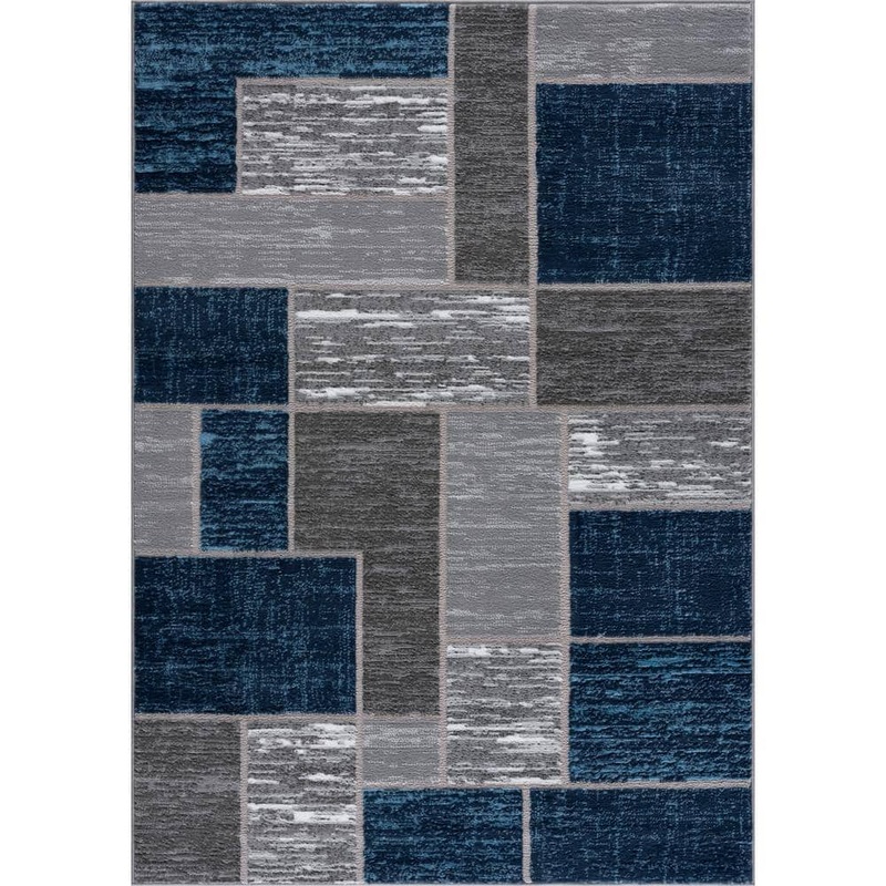 L’Baiet Verena Blue Geometric 4 ft. x 6 ft. Area Rug SL973B46 Blue