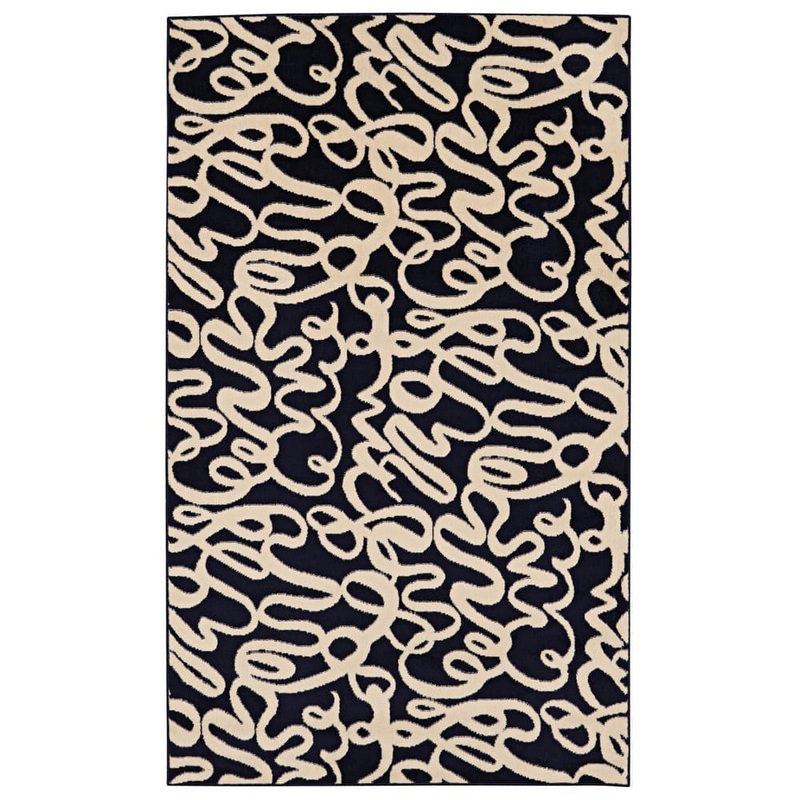 Linon Home Decor Kobe Sasha Blue and Bone 6 ft. 5 in. x 9 ft. 3 in. Area rug THDR03964