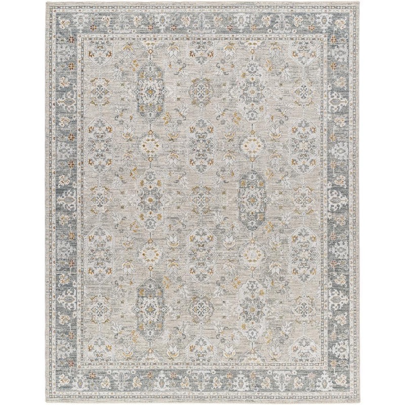 Livabliss Dresden Gray Traditional 10 ft. x 14 ft. Indoor Area Rug DRE2325-1014