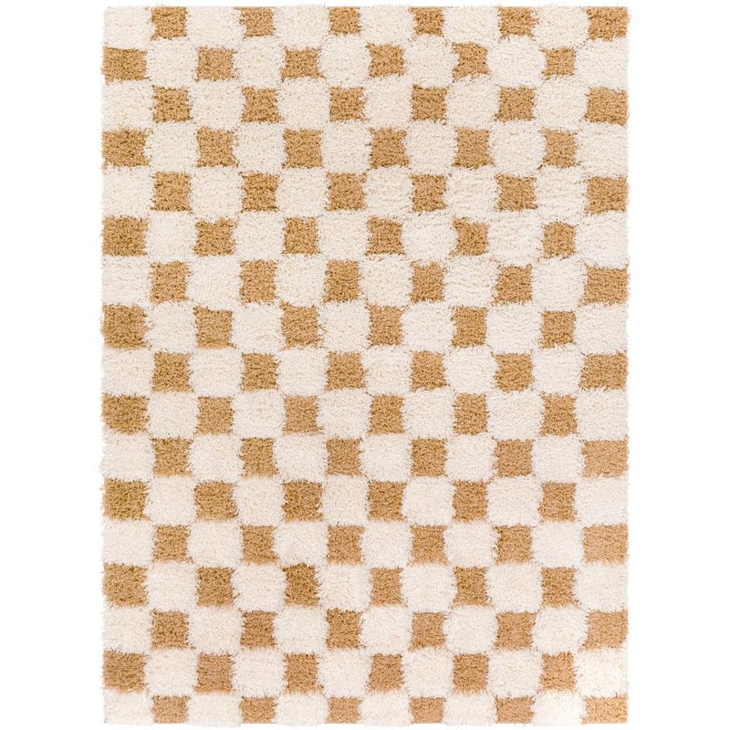 Livabliss Urban Shag Mustard/Cream Fill in Later 7 ft. x 10 ft. Indoor Area Rug S00151099444