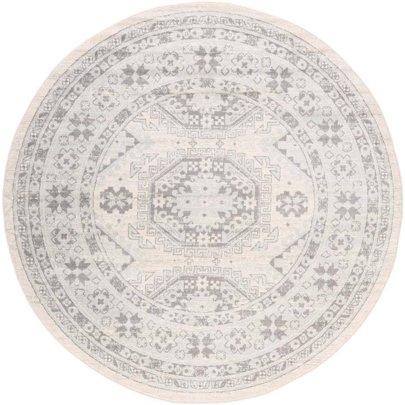 Livabliss Abbracci Beige 7 ft. 10 in. Round Area Rug S00161026387