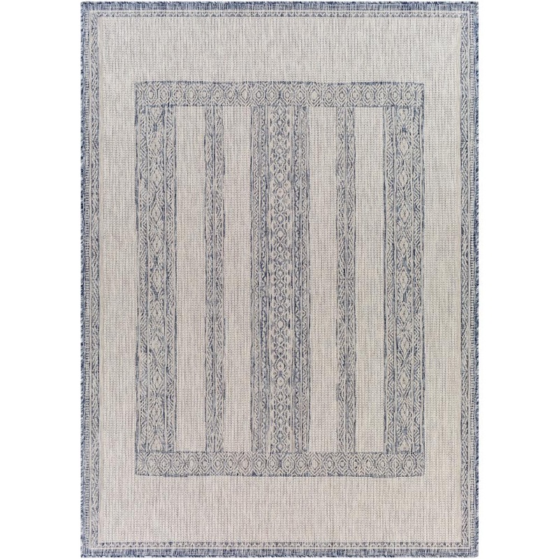 Livabliss Aldenshire Blue/Cream 9 ft. x 12 ft. Global Indoor/Outdoor Area Rug S00161056400